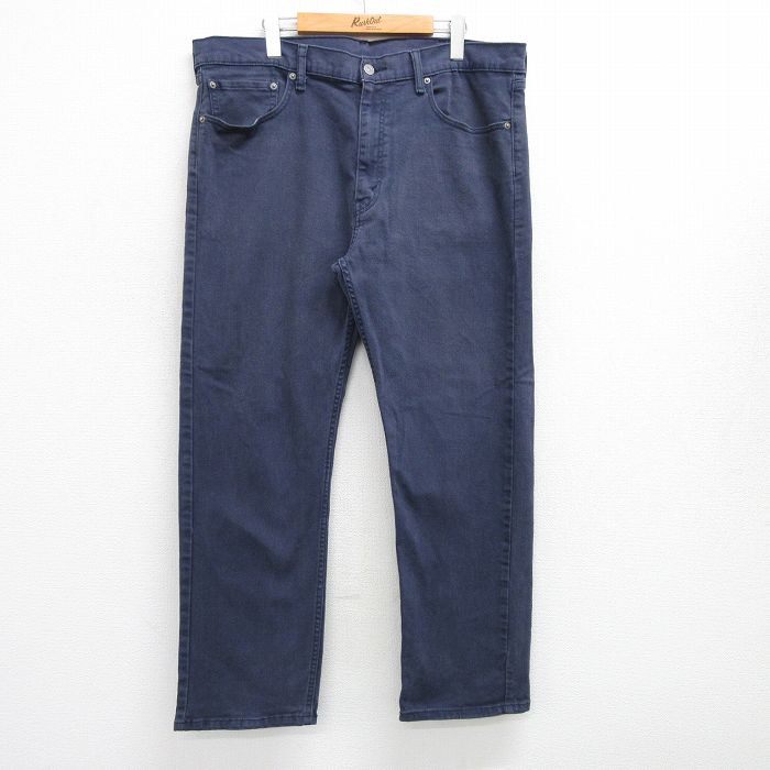 W39★古着 ジーンズ リーバイス Levis 505 メンズ 紺 ネイビー 25jul05 中古 ボトムス ジーパン Gパン ロング パンツ