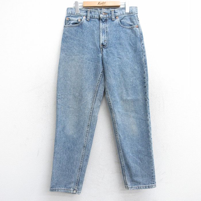 【50%OFF】W31★古着 ジーンズ Levis リーバイス 550 メンズ 90年代 90s テーパード コットン USA製 紺 ネイビー デニム 【spe】 25aug13 中古 ボトムス ジーパン Gパン ロング パンツ