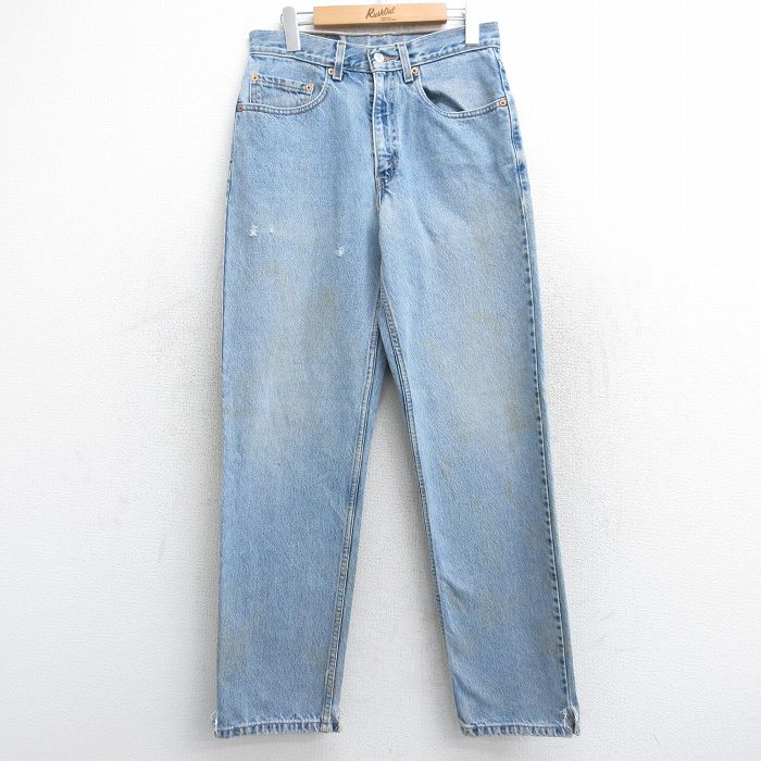 W30★古着 ジーンズ Levis リーバイス 550 メンズ 00年代 00s テーパード コットン 薄紺 ネイビー デニム 25aug13 中古 ボトムス ジーパン Gパン ロング パンツ