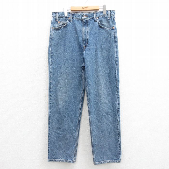 W36★古着 ジーンズ Levis リーバイス 550 メンズ 00年代 00s テーパード コットン 紺 ネイビー デニム 【spe】 25sep05 中古 ボトムス ジーパン Gパン ロング パンツ