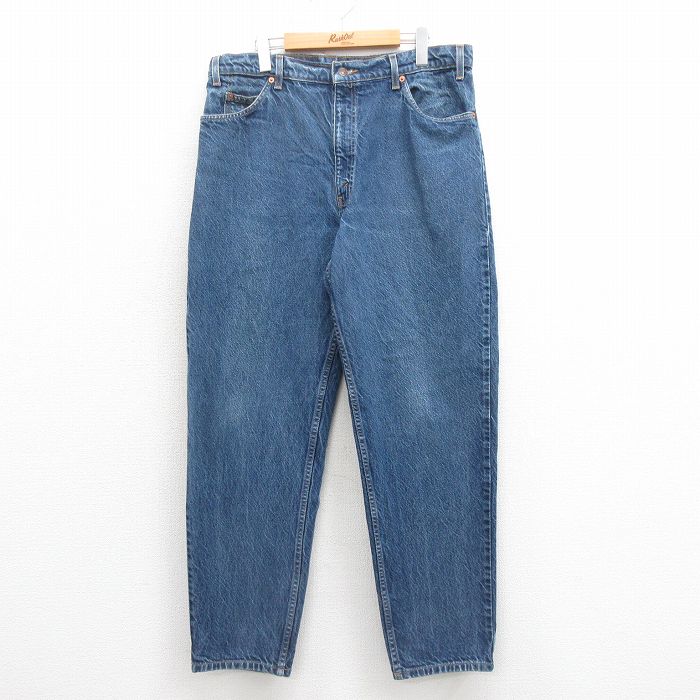 【20%OFF】W36★古着 ジーンズ Levis リーバイス 550 メンズ 00年代 00s テーパード コットン 紺 ネイビー デニム 【spe】 25sep05 中古 ボトムス ジーパン Gパン ロング パンツ
