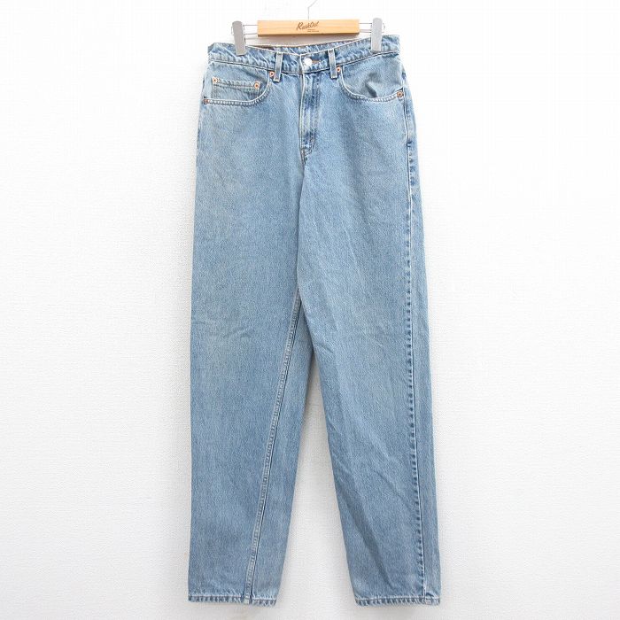 W30★古着 ジーンズ Levis リーバイス 550 メンズ 00年代 00s テーパード コットン 薄紺 ネイビー デニム 25sep30 中古 ボトムス ジーパン Gパン ロング パンツ