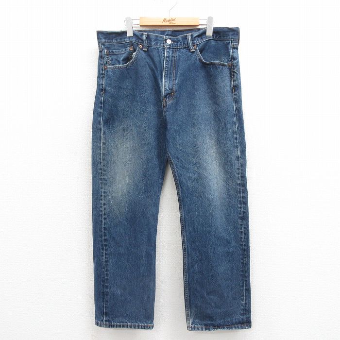 W39★古着 ジーンズ Levis リーバイス 505 メンズ コットン 紺 ネイビー デニム 25sep30 中古 ボトムス ジーパン Gパン ロング パンツ