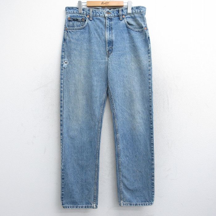 【20%OFF】W36★古着 リーバイス Levis 505 メンズ 00年代 00s コットン カナダ製 紺 ネイビー デニム 25oct15 中古 ボトムス ジーパン Gパン ロング パンツ