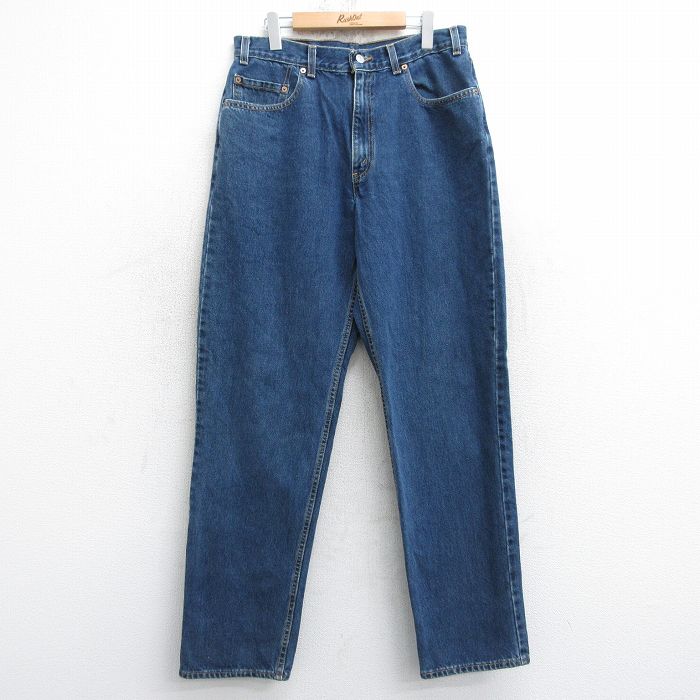 W35★古着 リーバイス Levis 550 メンズ 90年代 90s テーパード コットン USA製 紺 デニム 25nov20
