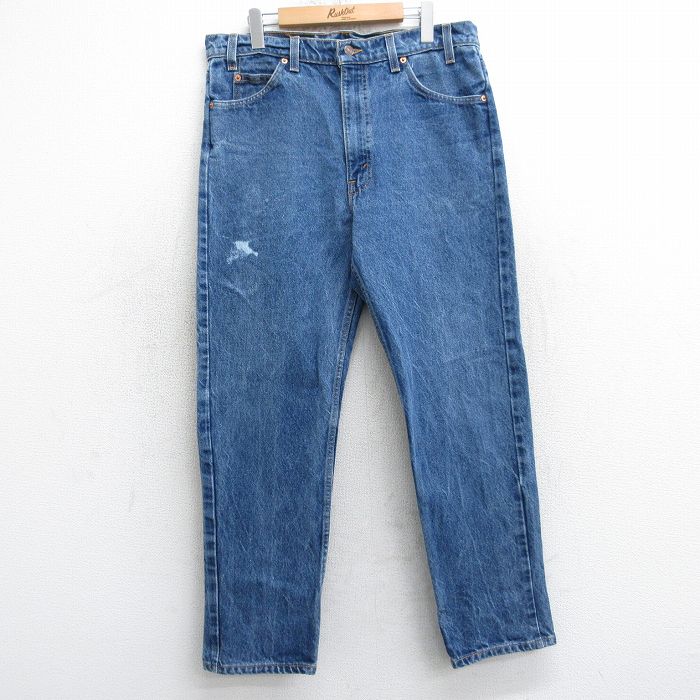 W36★古着 リーバイス Levis 505 メンズ 90年代 90s コットン USA製 紺 デニム【spe】 25nov20