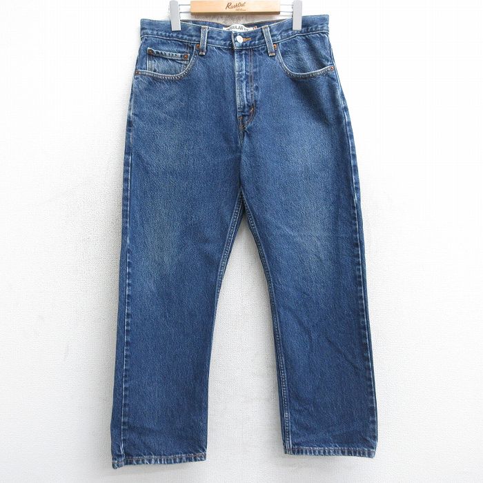 W34★古着 リーバイス Levis 505 メンズ コットン 紺 デニム 25nov20