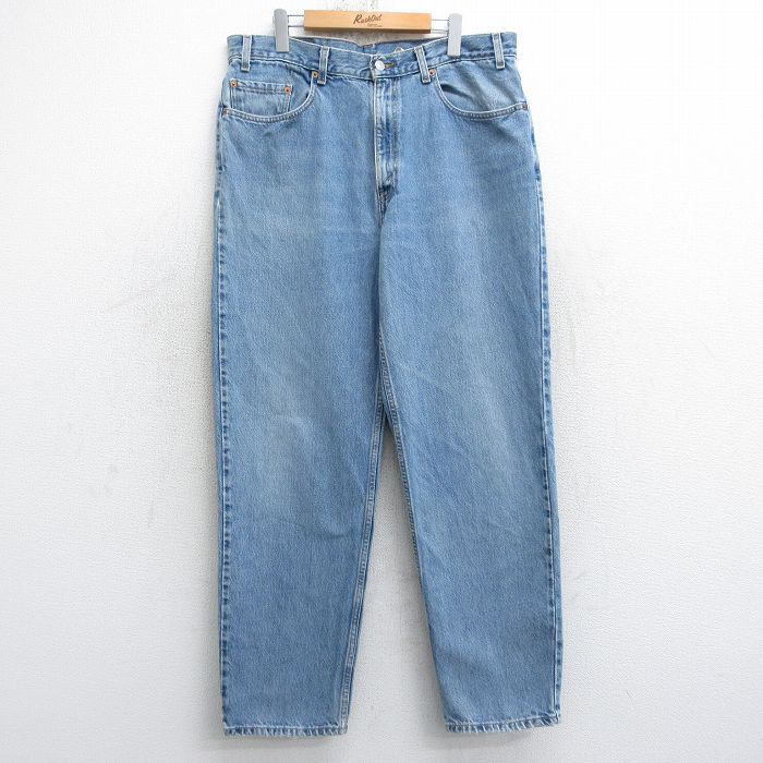 W38★古着 リーバイス Levis 550 メンズ 00年代 00s ヒゲ テーパード コットン 紺 デニム【spe】 25nov20