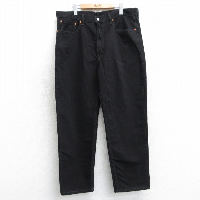 W38★古着 リーバイス Levis 550 メンズ テーパード コットン 黒 デニム 25nov20