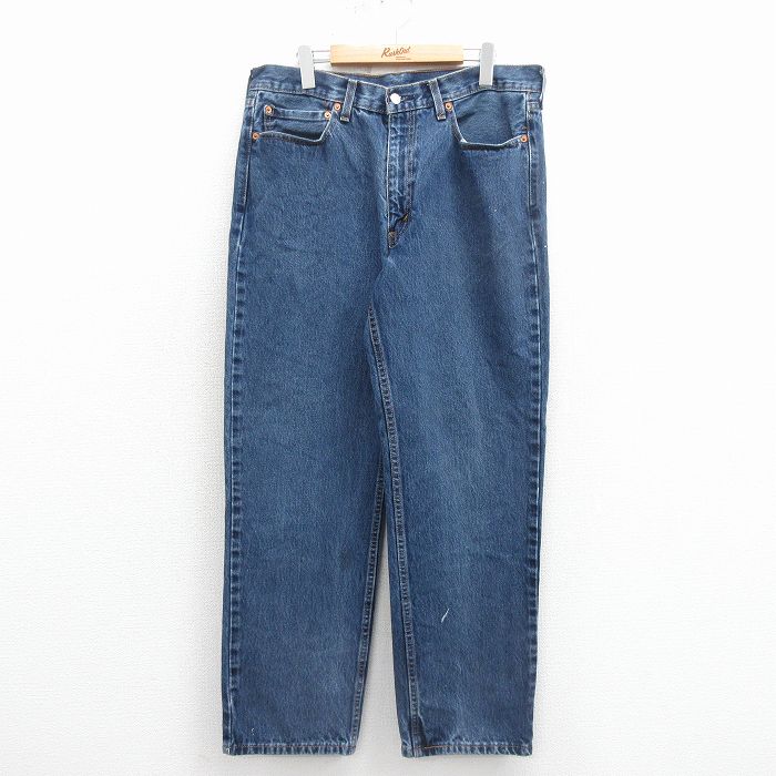 W35★古着 ジーンズ Levis リーバイス 550 メンズ テーパード コットン 紺 デニム 25nov25