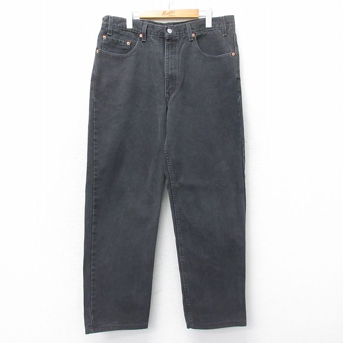 W38★古着 ジーンズ Levis リーバイス 550 メンズ 90年代 90s コットン USA製 黒 デニム【spe】 26jan28