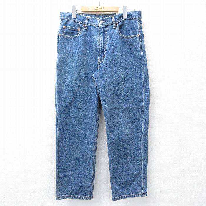 W35★古着 ジーンズ Levis リーバイス 505 メンズ 紺 デニム 26feb05