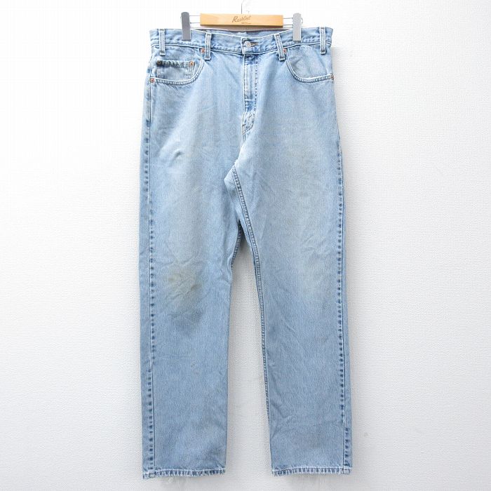 W36★古着 ジーンズ Levis リーバイス 505 メンズ 00年代 00s コットン 紺 デニム 26feb05