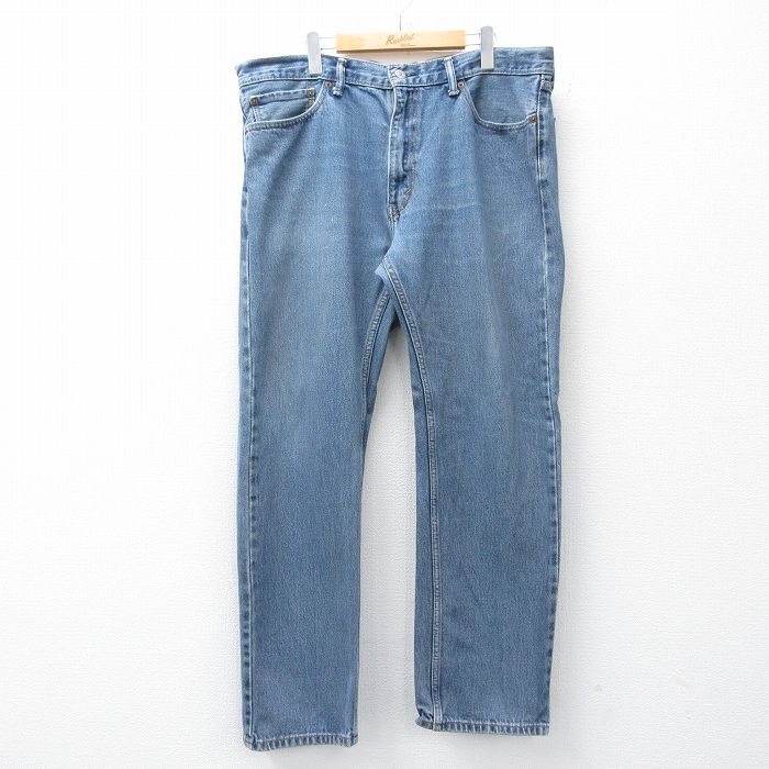 W39★古着 ジーンズ Levis リーバイス 505 メンズ ヒゲ コットン 紺 デニム 26feb05