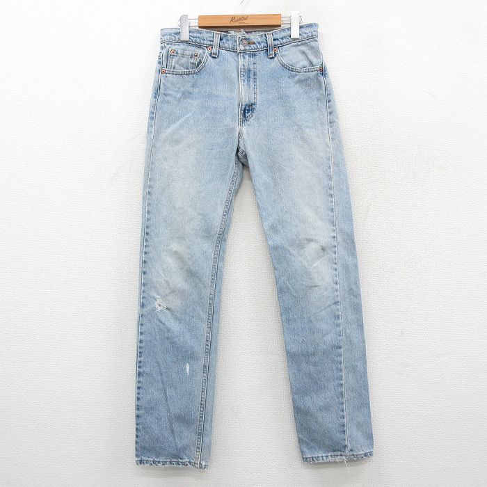 W30★古着 ジーンズ Levis リーバイス 505 メンズ 90年代 90s コットン USA製 紺 デニム【spe】 26feb17