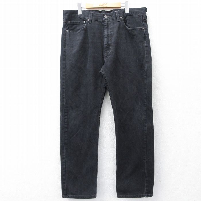 W38★古着 ジーンズ Levis リーバイス 505 メンズ コットン 黒 デニム 26mar05