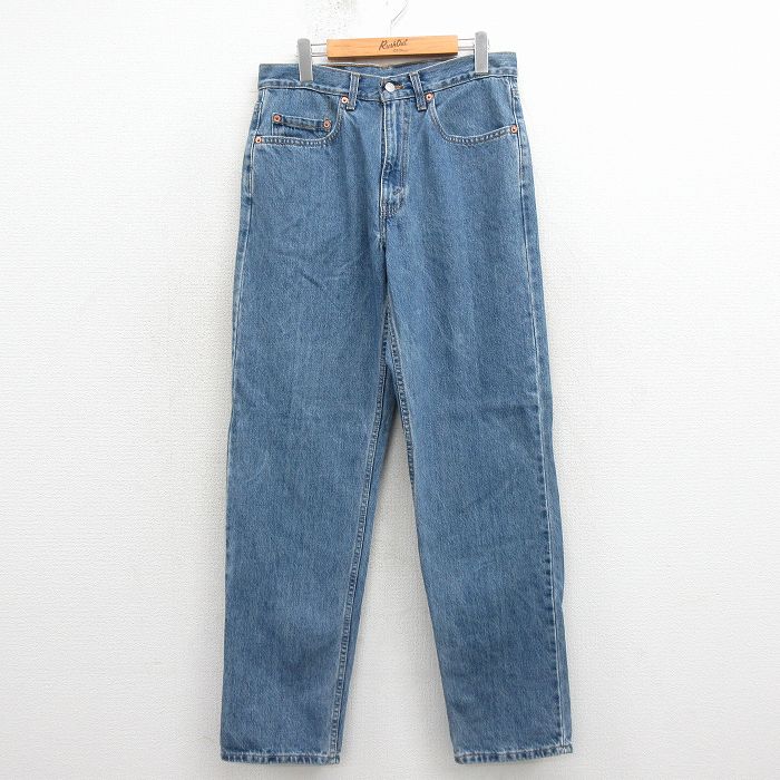 W32★古着 ジーンズ Levis リーバイス 550 メンズ 00年代 00s テーパード コットン カナダ製 紺 デニム【spe】 26apr07