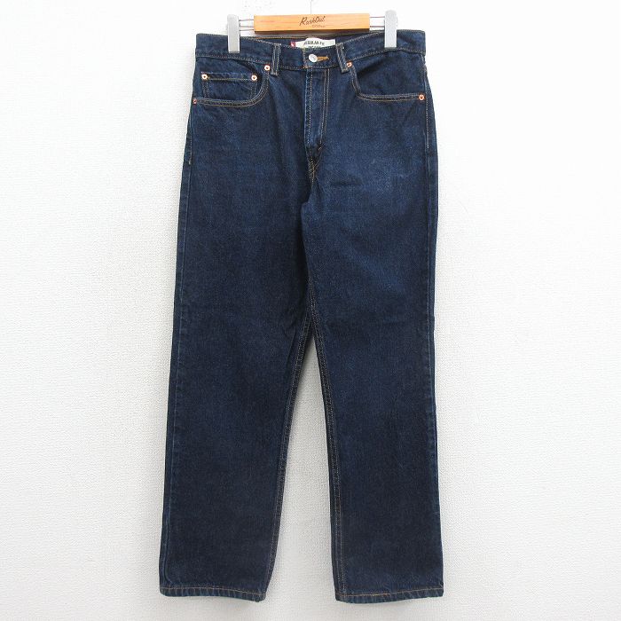W32★古着 ジーンズ Levis リーバイス 505 メンズ コットン 濃紺 デニム 26apr07