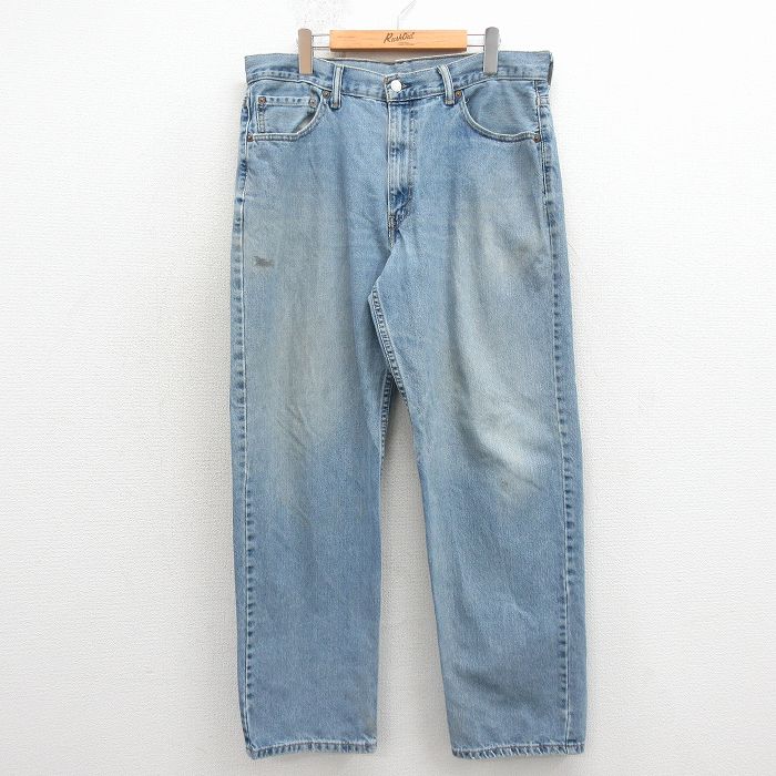 W36★古着 ジーンズ Levis リーバイス 550 メンズ テーパード コットン 紺 デニム 26apr11
