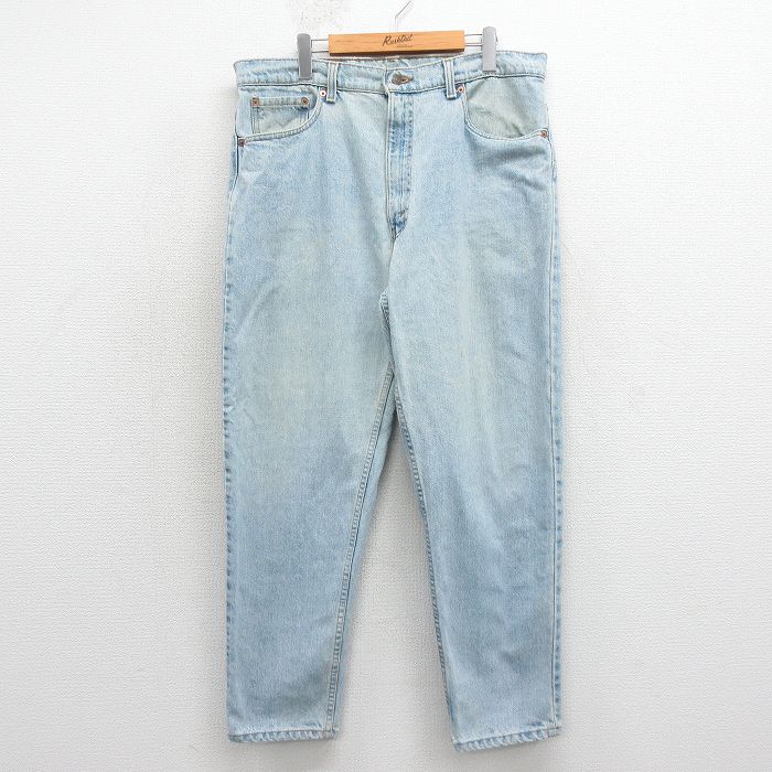 W37★古着 ジーンズ Levis リーバイス 550 メンズ 90年代 90s テーパード コットン USA製 紺 デニム【spe】 26apr28