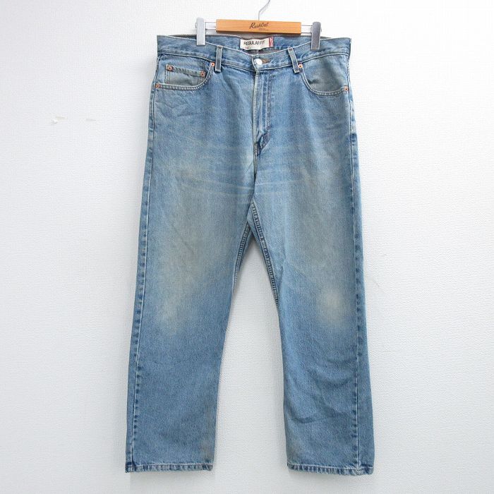 リーバイス505 ジーンズ ヒゲ ネイビー W37 | 古着