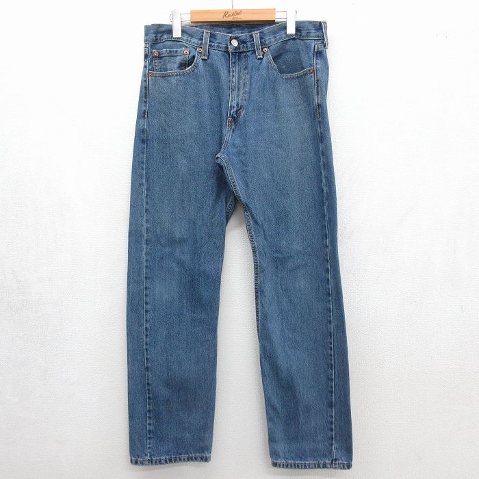 リーバイス505 ジーンズ ネイビー 実寸W35 | 古着