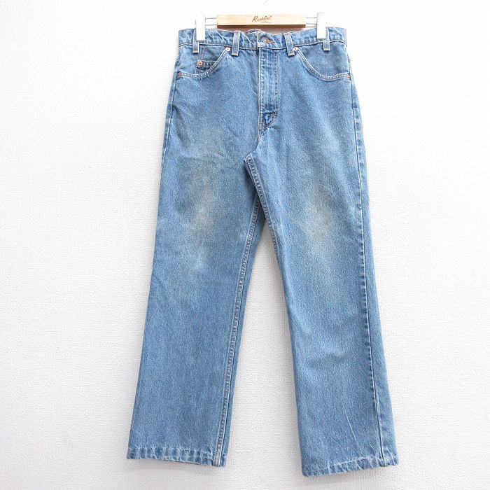 W32★古着 ジーンズ Levis リーバイス 517 メンズ 00年代 00s ブーツカット コットン 紺 ネイビー デニム 25feb20 中古 ボトムス ジーパン Gパン ロング パンツ