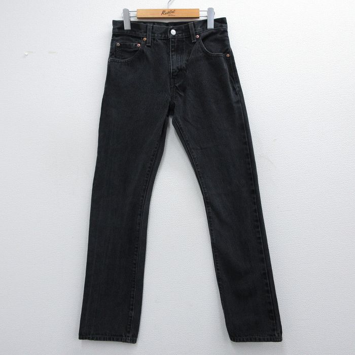 W29★古着 ジーンズ Levis リーバイス 517 メンズ コットン 黒 ブラック デニム 【spe】 25mar13 中古 ボトムス ジーパン Gパン ロング パンツ