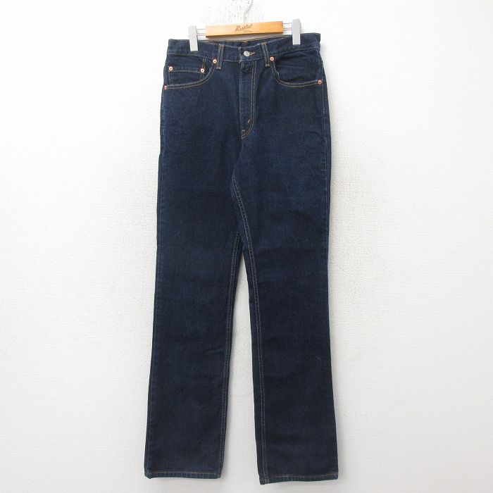 【50%OFF】W32★古着 ジーンズ Levis リーバイス 517 メンズ 90年代 90s ブーツカット コットン USA製 紺 ネイビー デニム 【spe】 25jun20 中古 ボトムス ジーパン Gパン ロング パンツ