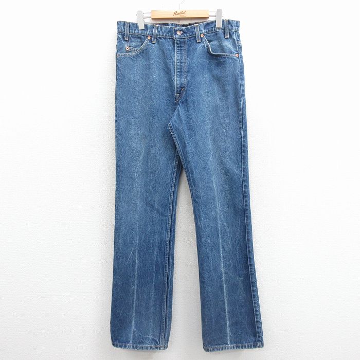 W35★古着 ジーンズ Levis リーバイス 517 メンズ 90年代 90s ブーツカット コットン 紺 デニム【spe】 25dec10