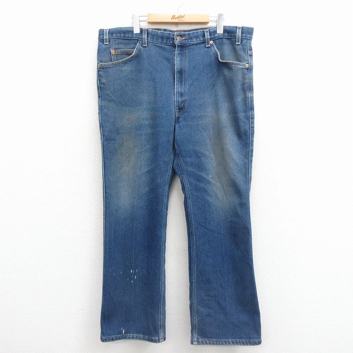 W42★古着 ジーンズ Levis リーバイス 517 メンズ 00年代 00s ブーツカット 大きいサイズ 紺 デニム 25dec10