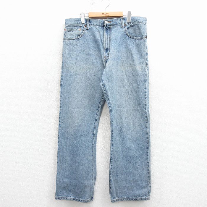 W38★古着 ジーンズ Levis リーバイス 517 メンズ ブーツカット コットン 紺 デニム 26feb10
