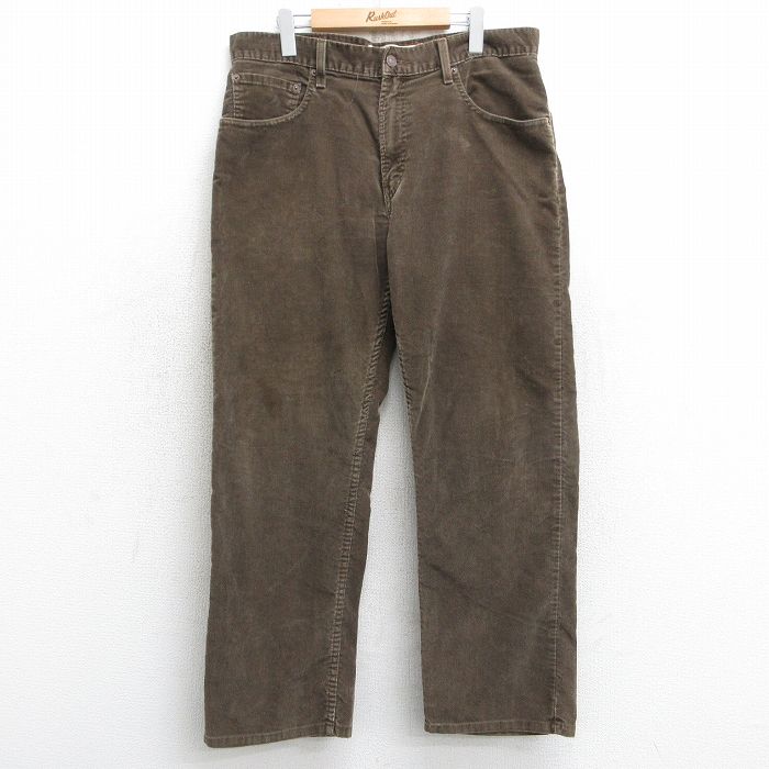 W37★古着 リーバイス Levis 559 コーデュロイ パンツ メンズ 茶 ブラウン 25feb15 中古 ボトムス ロング