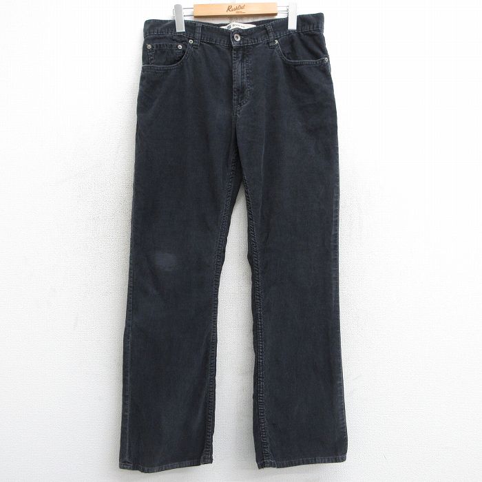 W35★古着 ギャップ GAP コーデュロイ パンツ メンズ 00年代 00s コットン 黒 ブラック 25feb15 中古 ボトムス ロング