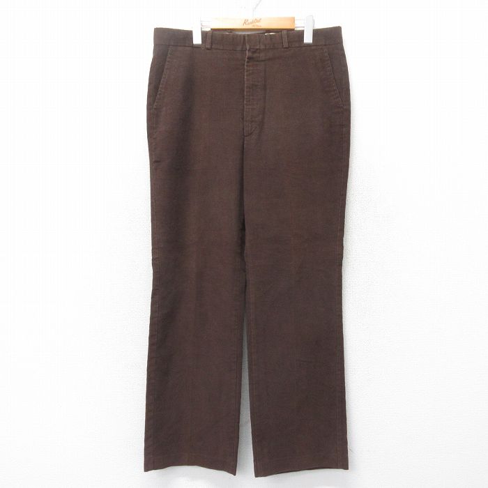 W35★古着 FARAH コーデュロイ パンツ メンズ 80年代 80s こげ茶 ブラウン 25feb18 中古 ボトムス ロング