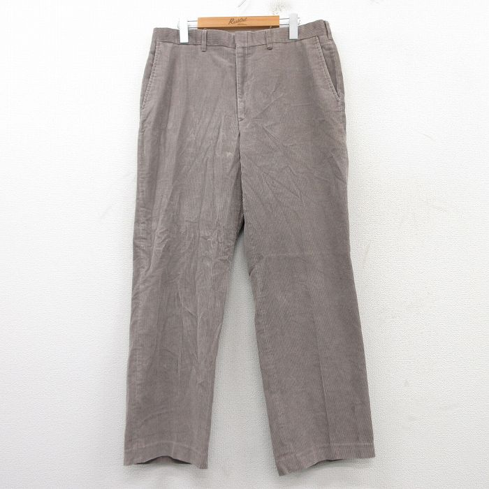 W34★古着 HAGGAR コーデュロイ パンツ メンズ 90年代 90s USA製 グレー系 25feb22 中古 ボトムス ロング