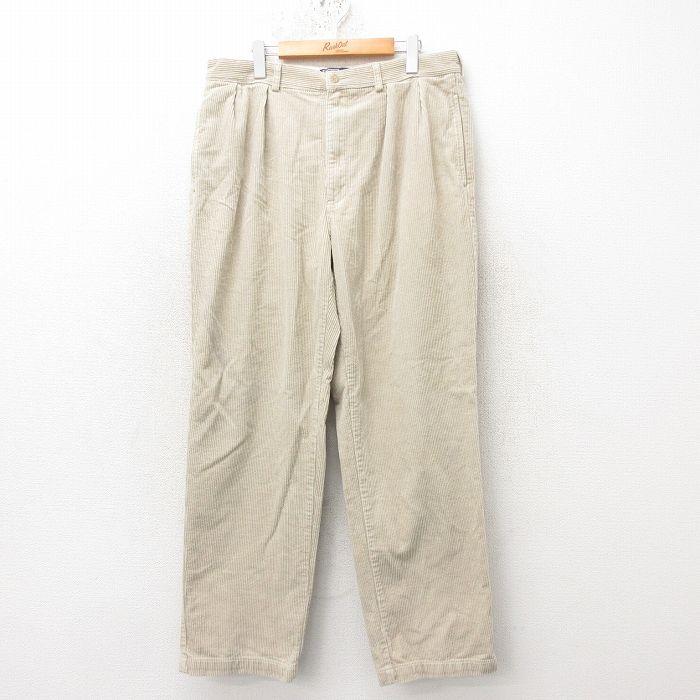 W35★古着 ラルフローレン Ralph Lauren ブランド コーデュロイ パンツ メンズ 90年代 90s ANDREW 太畝 コットン ベージュ カーキ 25feb25 中古 ボトムス ロング