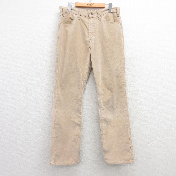 W34★古着 リーバイス Levis 519 コーデュロイ パンツ メンズ 90年代 90s ベージュ カーキ 【spe】 25feb27 中古 ボトムス ロング