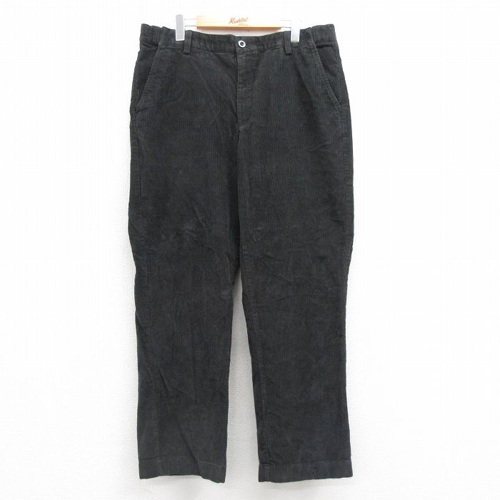 W36★古着 エルエルビーン LLBEAN コーデュロイ パンツ メンズ 00年代 00s 太畝 黒 ブラック 25feb27 中古 ボトムス ロング