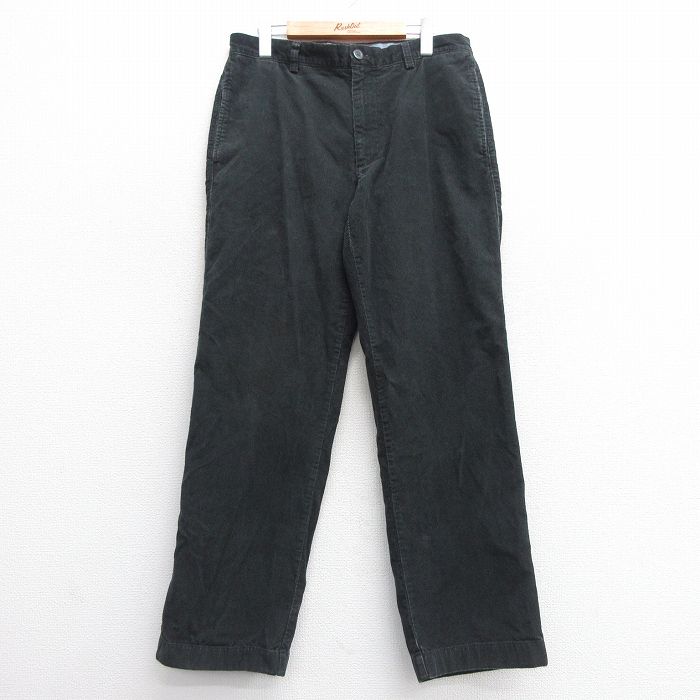 W32★古着 ジェイクルー J.CREW コーデュロイ パンツ メンズ コットン 黒 ブラック 25mar04 中古 ボトムス ロング