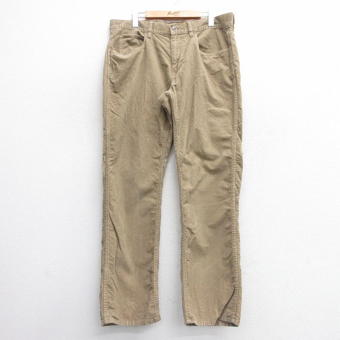 W36★古着 セントジョンズベイ コーデュロイ パンツ メンズ コットン ベージュ カーキ 25mar04 中古 ボトムス ロング