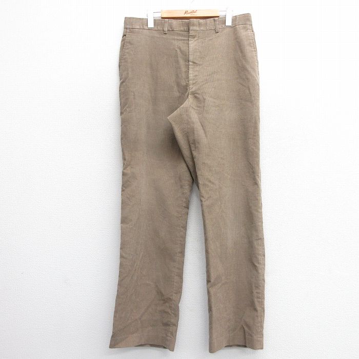 W35★古着 HAGGAR コーデュロイ パンツ メンズ ベージュ カーキ 25mar04 中古 ボトムス ロング