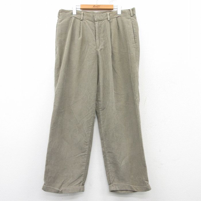W39★古着 ドッカーズ コーデュロイ パンツ メンズ 緑系 グリーン 25mar08 中古 ボトムス ロング
