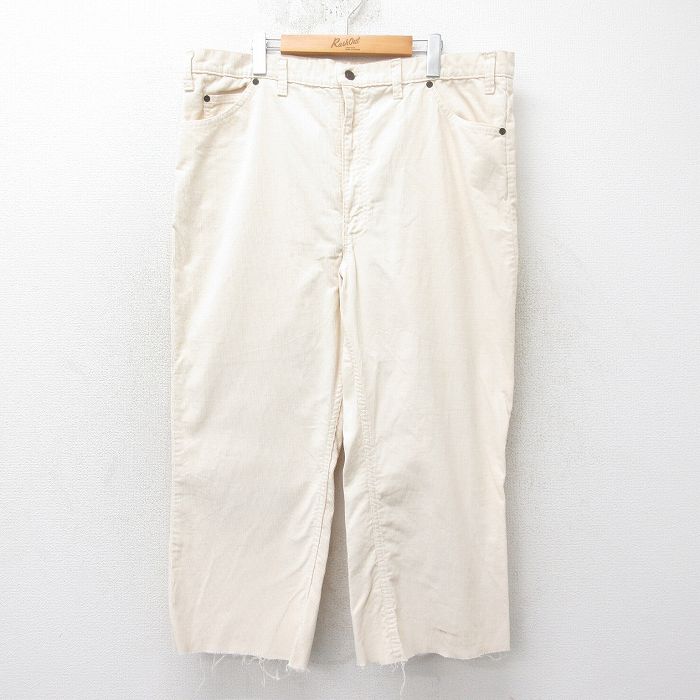 【50%OFF】W39★古着 JCペニー コーデュロイ パンツ メンズ 80年代 80s タロン 生成り 25mar25 中古 ボトムス ロング