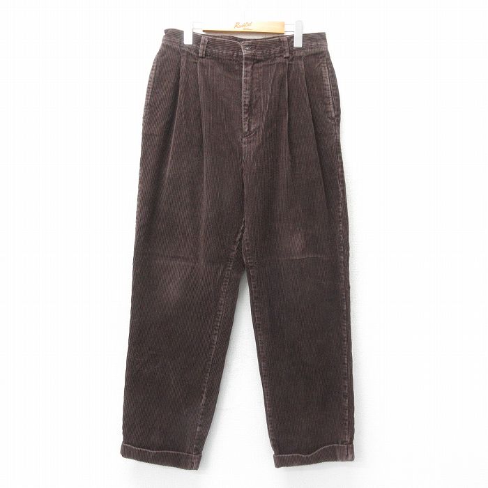 【20%OFF】W32★古着 ギャップ GAP コーデュロイ パンツ メンズ 00年代 00s コットン こげ茶 ブラウン 25mar25 中古 ボトムス ロング