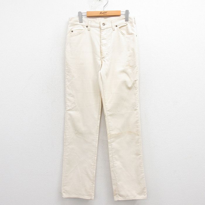 W31★古着 リー Lee コーデュロイ パンツ メンズ 90年代 90s USA製 生成り 25aug29 中古 ボトムス ロング
