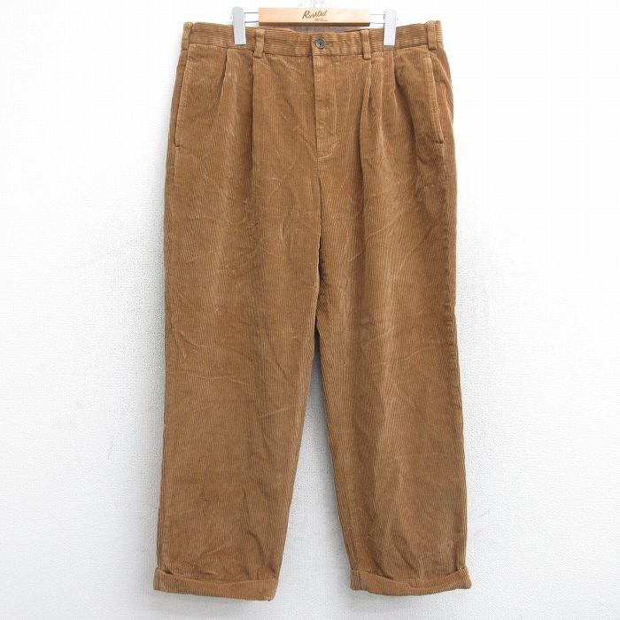 W36★古着 ブルックスブラザーズ BROOKS BROTHERS ブランド コーデュロイ パンツ メンズ 00年代 00s 太畝 コットン 茶系 ブラウン 25sep13 中古 ボトムス ロング