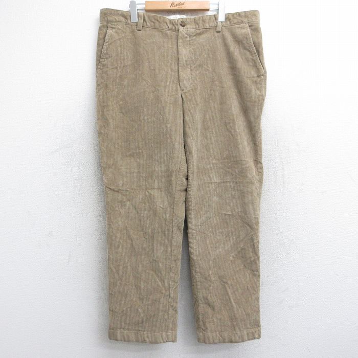 W39★古着 エルエルビーン LLBEAN コーデュロイ パンツ メンズ 00年代 00s 太うね ベージュ カーキ 25sep13 中古 ボトムス ロング