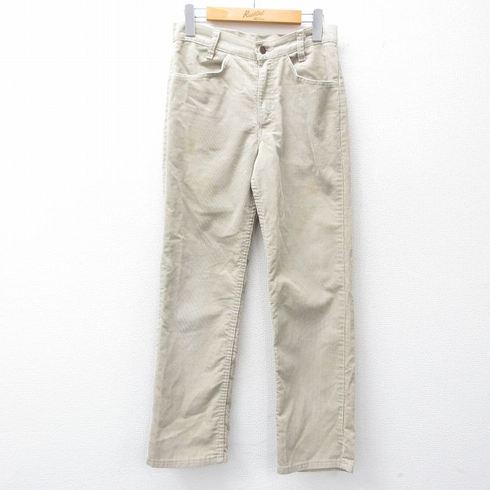 W29★古着 リーバイス Levis 719 コーデュロイ パンツ メンズ 90年代 90s USA製 ベージュ カーキ 25sep18 中古 ボトムス ロング