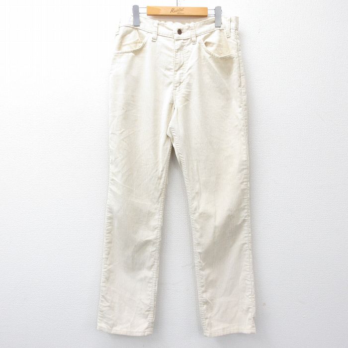 W34★古着 リーバイス Levis 519 コーデュロイ パンツ メンズ 90年代 90s USA製 ベージュ カーキ 【spe】 25sep18 中古 ボトムス ロング